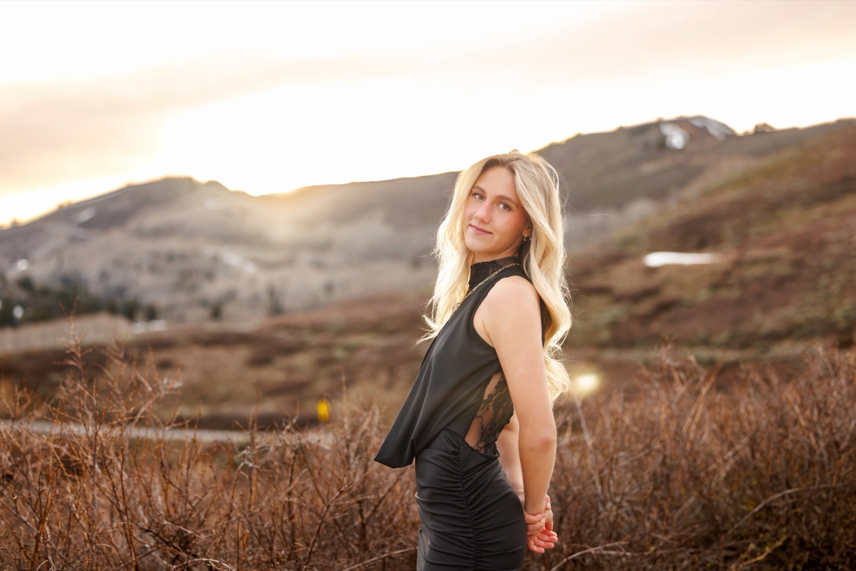 A senior portrait photographed outdoors in Utah