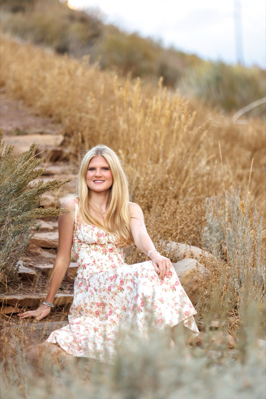 A senior portrait photographed outdoors in Utah