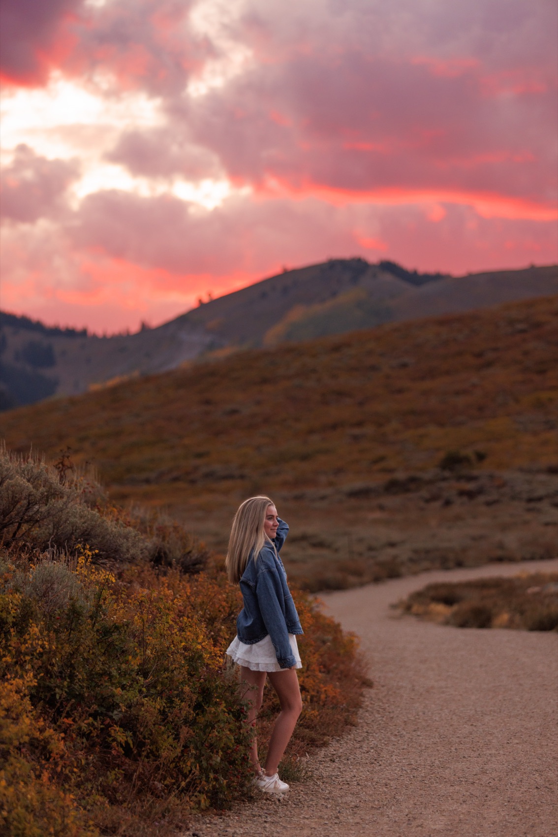 A senior portrait photographed outdoors in Utah