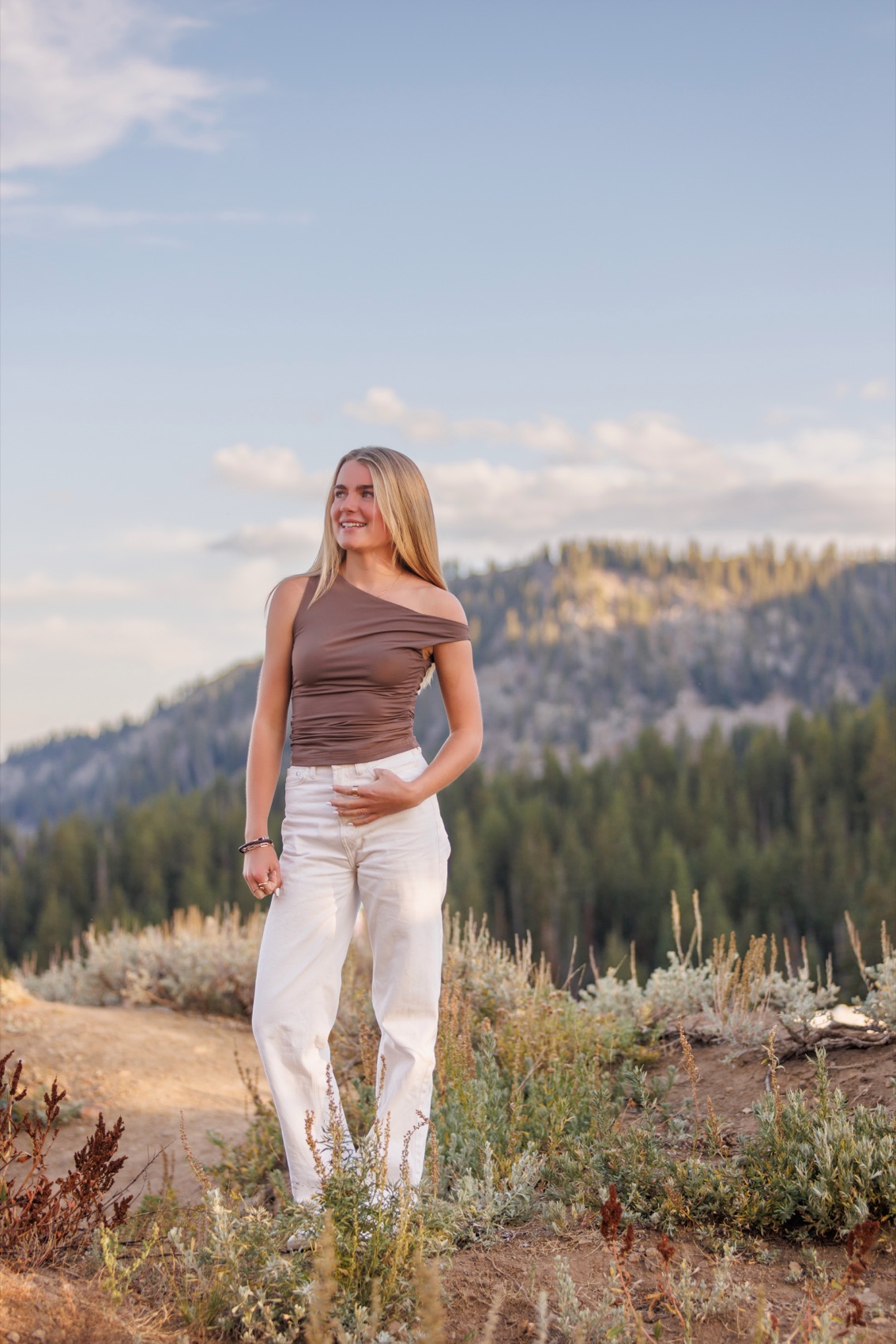 A senior portrait photographed outdoors in Utah