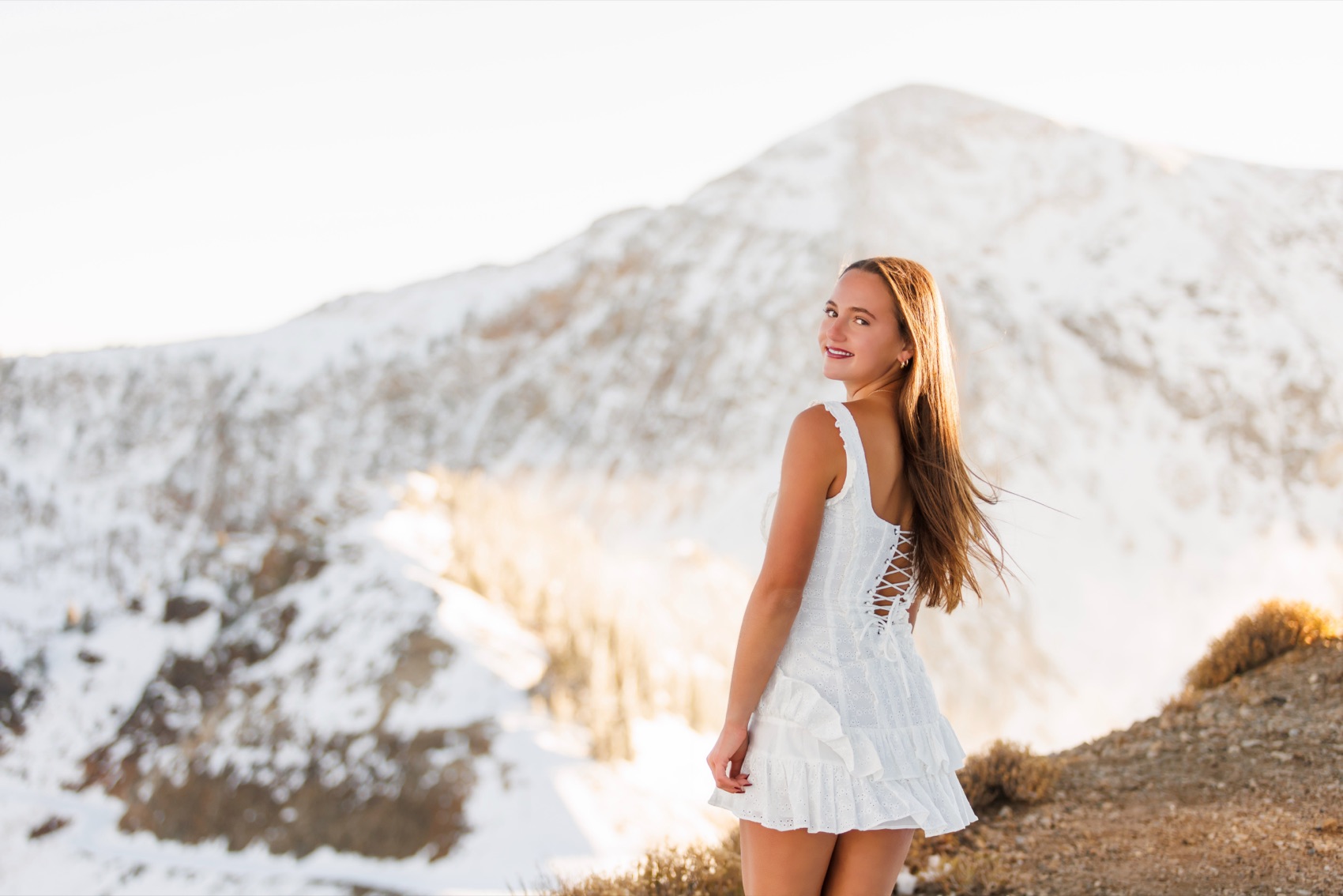A senior portrait photographed outdoors in Utah