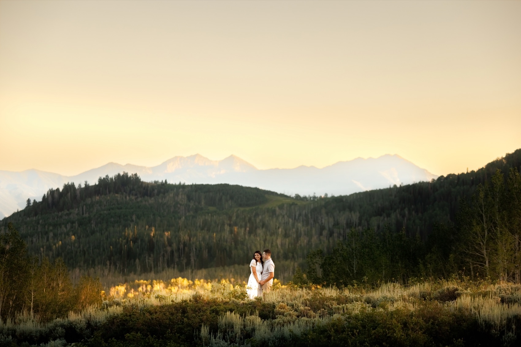 A couple photographed outdoors in natural light