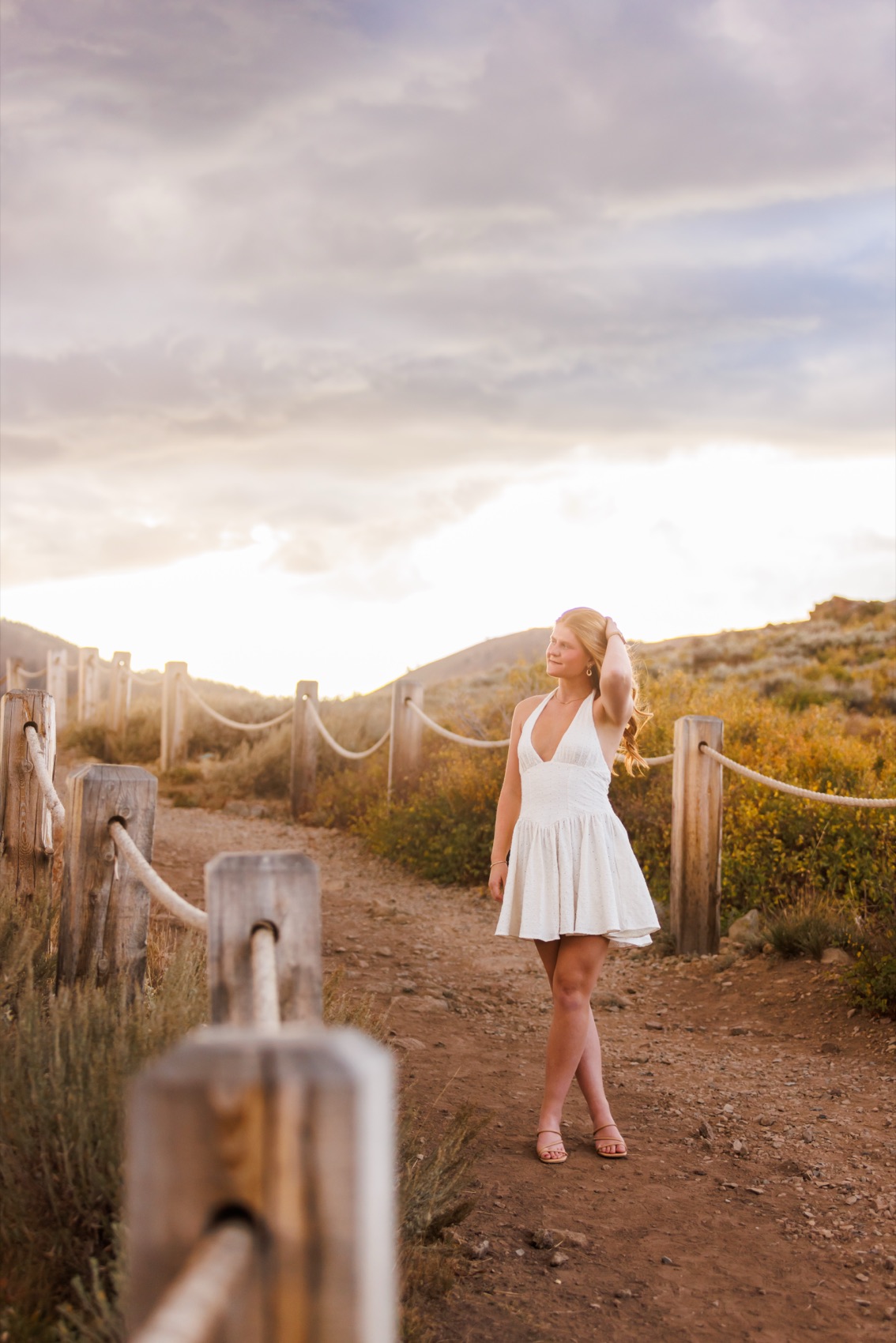 A senior portrait photographed outdoors in Utah