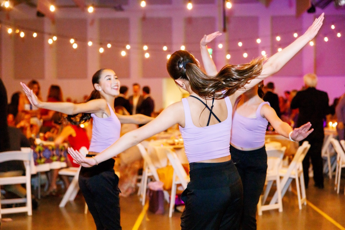 Guests dancing at a gala