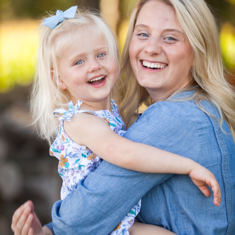 Two sisters photographed outdoors
