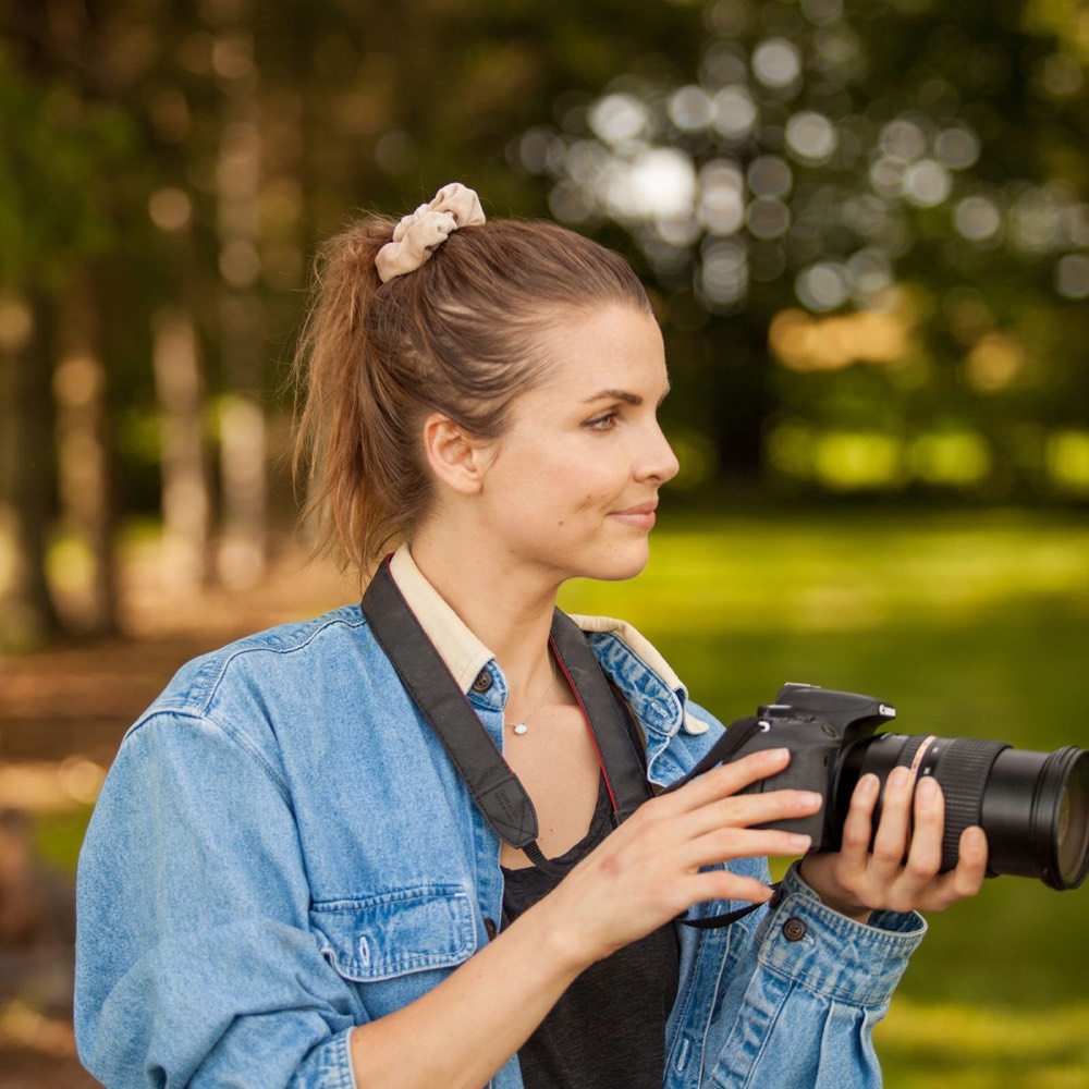 Sabrina with a camera