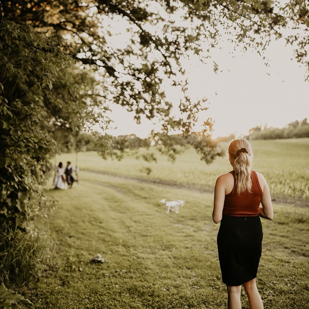 Behind the scenes on a shoot